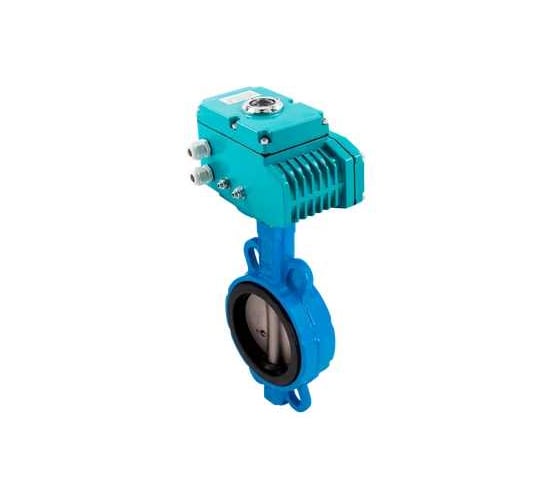 Изображение товара Затвор дисковый NEWKEY межфланцевый чугунный,DN80 (3), с электроприводом с ручным дублером AC 220V (С-05) NK-DZi80*NK-PEAHW50