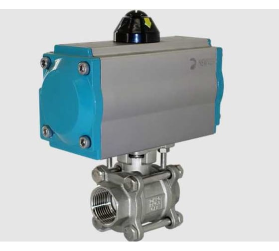 Изображение товара Кран шаровой муфтовый NEWKEY (3PC), AISI316 DN40 (1_1/2), с односторонним пневмоприводом AT75S NK-BMTp40/6*AT75S