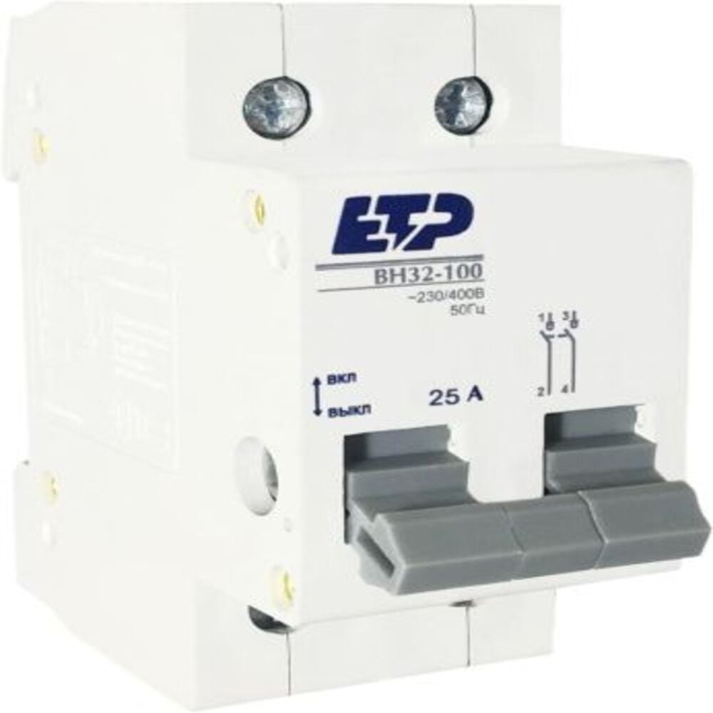 Изображение товара Выключатель нагрузки ВН32-100 2P 25А ETP для автоматизации электросистем