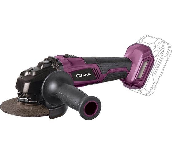 Изображение товара Шлифмашина угловая КМ АТОМ аккумуляторная, 18В, d125мм, без АКБ и ЗУ СAG-181/125BL