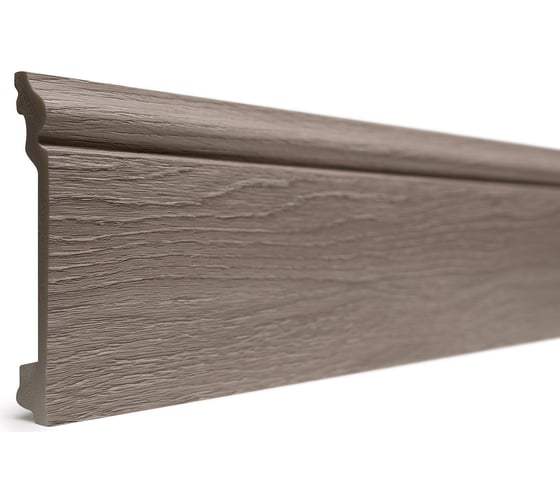 Изображение товара Напольный плинтус Decor-Dizayn ударопрочный влагостойкий цвет серый 100Х16Х2400 мм 701-80SH