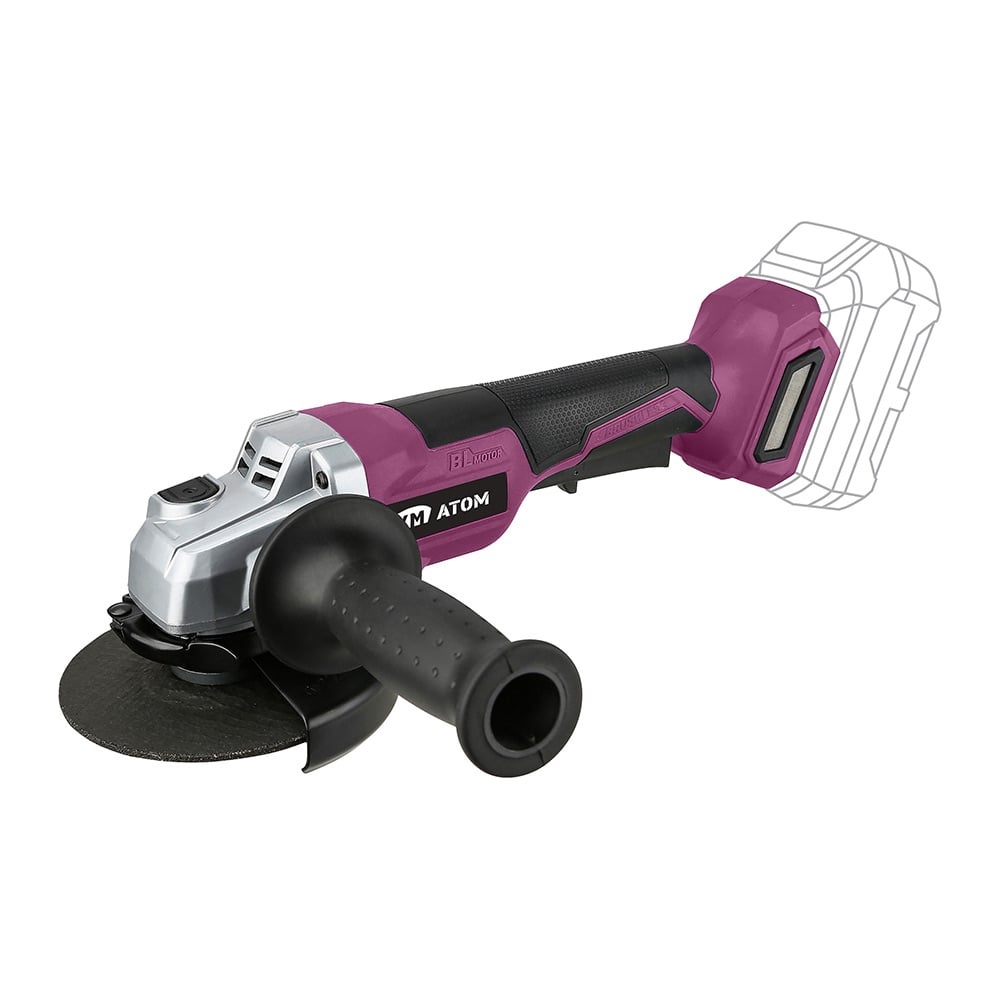 Изображение товара Шлифмашина угловая КМ АТОМ 18В, d125мм, без аккумулятора и зарядного устройства