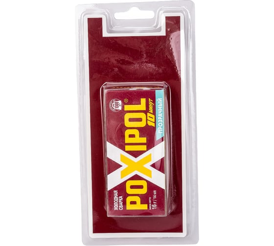 Изображение товара Холодная сварка Poxipol прозрачный блистер 14 мл 00252