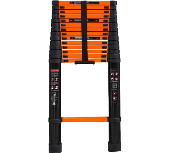 Изображение товара Лестница телескопическая алюминевая ISMA бытовая, 5.8м (15 ступенек) ISMA-UP580(62691)