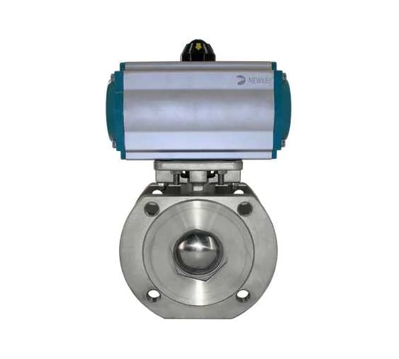 Изображение товара Кран шаровой межфланцевый NEWKEY AISI316 DN 100 (4), с двухсторонним пневмоприводом AT105D NK-BIFp100/6*AT105D