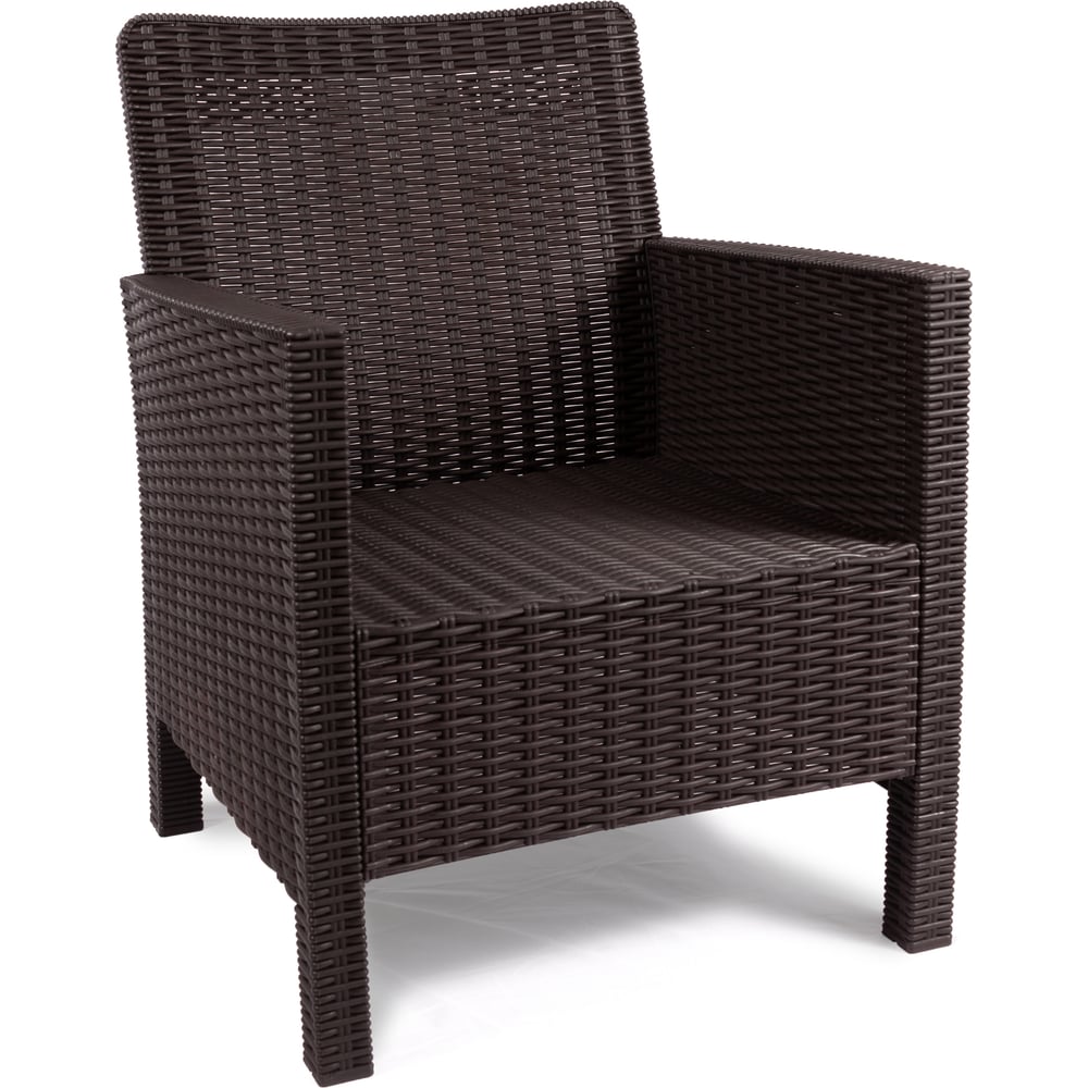 Изображение товара Кресло садовое сборное ВПМ темно-коричневое из полипропилена для отдыха