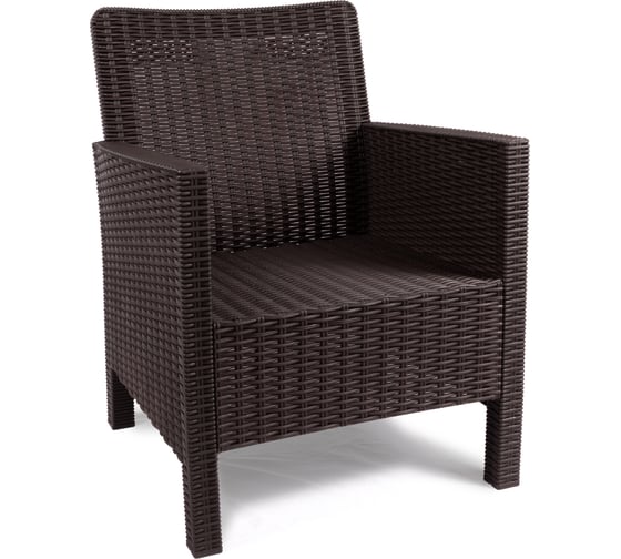 Изображение товара Кресло садовое, сборное ВПМ темно- коричневое, под ротанг 6199038