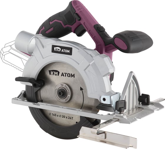 Изображение товара Пила дисковая аккумуляторная КМ АТОМ, 18В, d165мм, без АКБ и ЗУ СDS-181