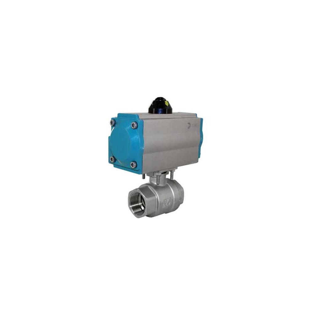 Кран шаровой муфтовый NEWKEY (2PC), AISI304 DN 100 (4), с двухсторонним пневмоприводом AT125D NK-BMp100/4*AT125D