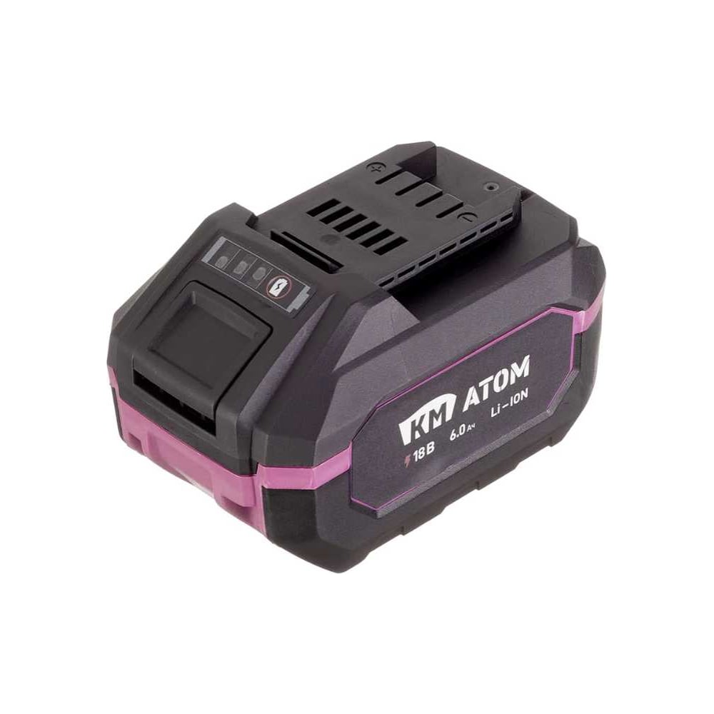 Изображение товара Аккумулятор КМ АТОМ 18В 6Ач Li-Ion для бытовых инструментов