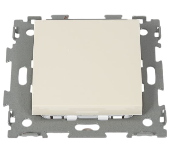 Изображение товара Одноклавишный проходной переключатель CGSS, бежевый Эстетика GL-W101-PBGG
