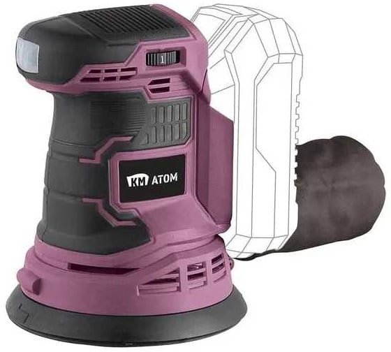 Изображение товара Шлифмашина эксцентриковая аккумуляторная КМ АТОМ, 18В, d125мм без АКБ и ЗУ CES-181