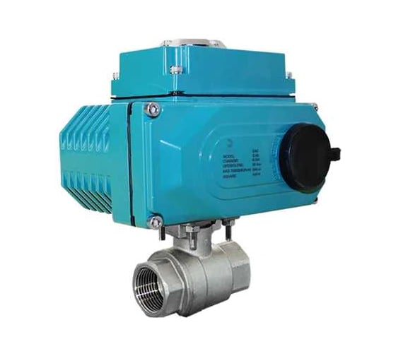 Изображение товара Кран шаровой муфтовый NEWKEY (2PC), AISI304 DN50 (2), (CF8), с электроприводом DC24V (C-05) NK-BMp50/4*PEDL50