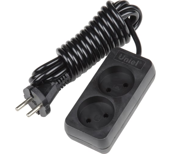 Изображение товара Бытовой удлинитель Uniel BLACK S-CD2-3 UL-00003603