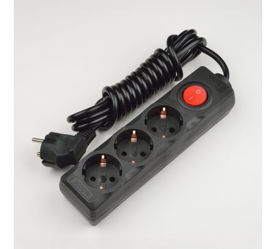 Изображение товара Бытовой удлинитель Uniel BLACK S-GCD3-3B UL-00003608