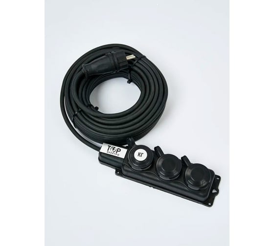 Изображение товара Удлинитель силовой ТОРЭЛЕКТРО КГ 4000 Вт, на колодке 3 гнезда, 50м, IP44, без заземления 29