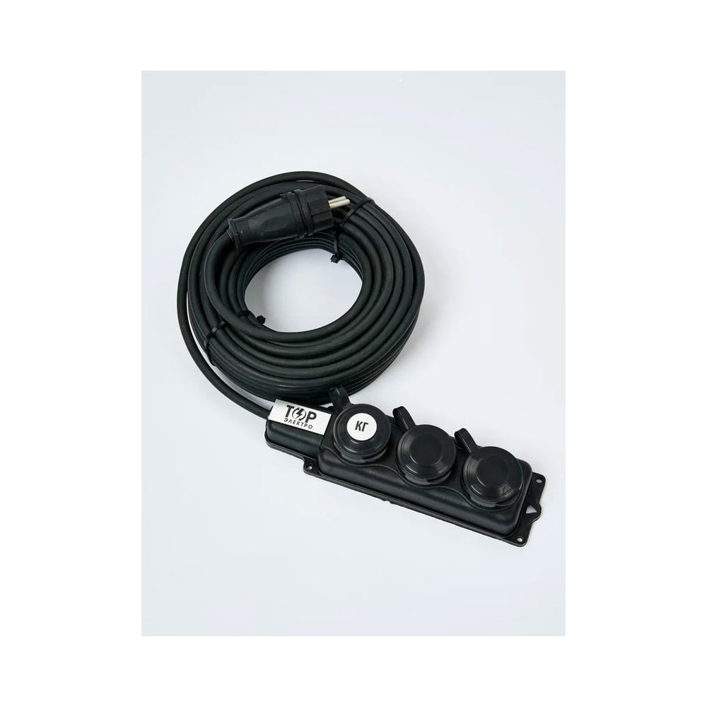 Изображение товара Удлинитель силовой ТОРЭЛЕКТРО КГ 3500 Вт 3 розетки IP44 40м