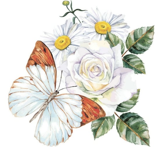 Изображение товара Тканевая шторка для ванны Melodia della vita 180х200 см Бабочка MZ-138 20910