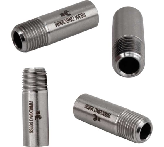 Изображение товара Ниппель приварной NEWKEY нержавеющий, AISI304 DN6 (1/8), (CF8), PN16, набор 4 шт NAB4-NK-NE6/4