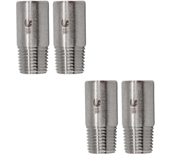 Изображение товара Ниппель приварной NEWKEY нержавеющий, AISI316 DN 8 (1/4), (CF8M), PN16, набор 4 шт NAB4-NK-NE8/6