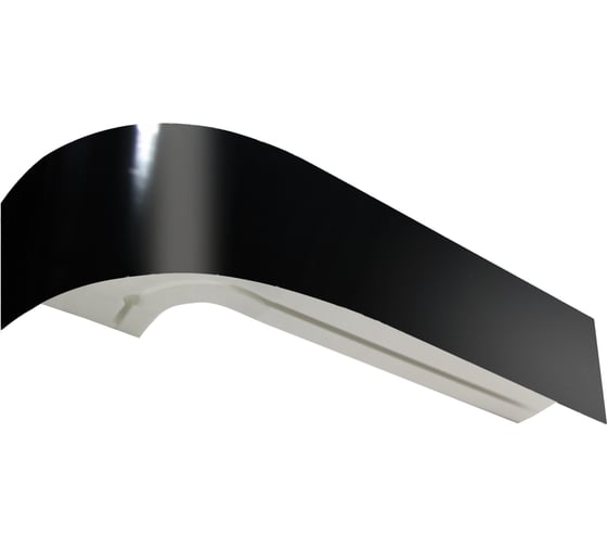 Изображение товара Двухрядный карниз Эскар Классика черный глянец в сборе, 7 см, 2.8 м 765430280