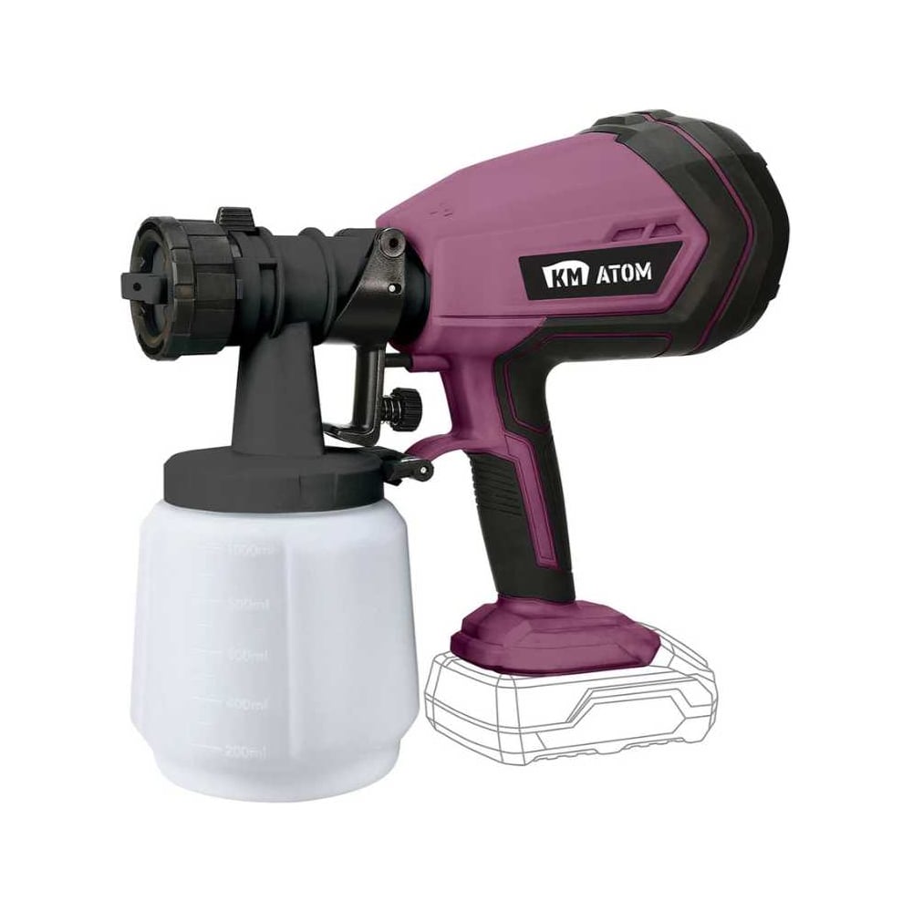 Изображение товара Краскопульт аккумуляторный КМ АТОМ 18 В 1 л без АКБ и ЗУ