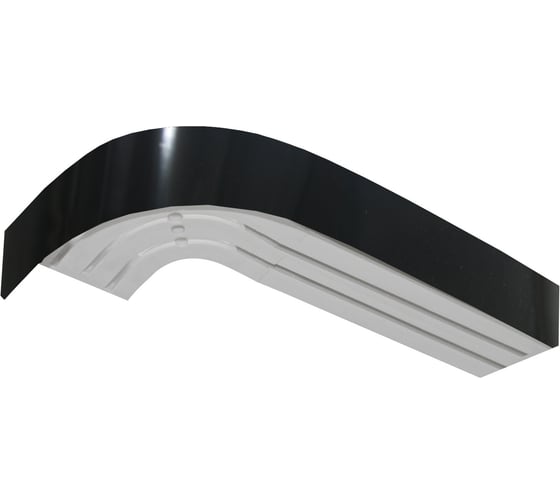 Изображение товара Трехрядный карниз Эскар Классика черный глянец в сборе, 7 см, 2.8 м 766430280