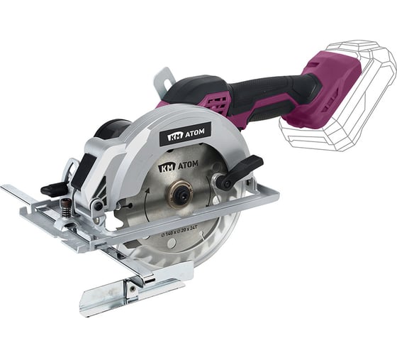 Изображение товара Пила дисковая аккумуляторная КМ АТОМ, 18В, d140мм, без АКБ и ЗУ СDS-182BL