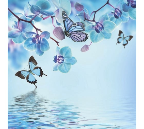 Изображение товара Тканевая шторка для ванны Melodia della vita 180х200см Голубая фантазия MZ-145 21032