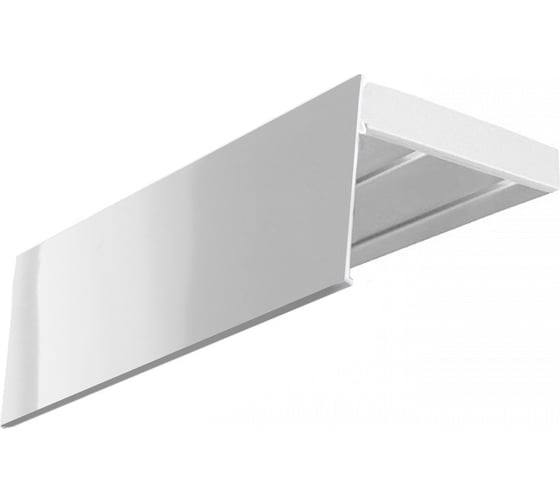 Изображение товара Двухрядный карниз Эскар Эконом+ белый глянец в сборе, 7 см, 1.6 м 771420160