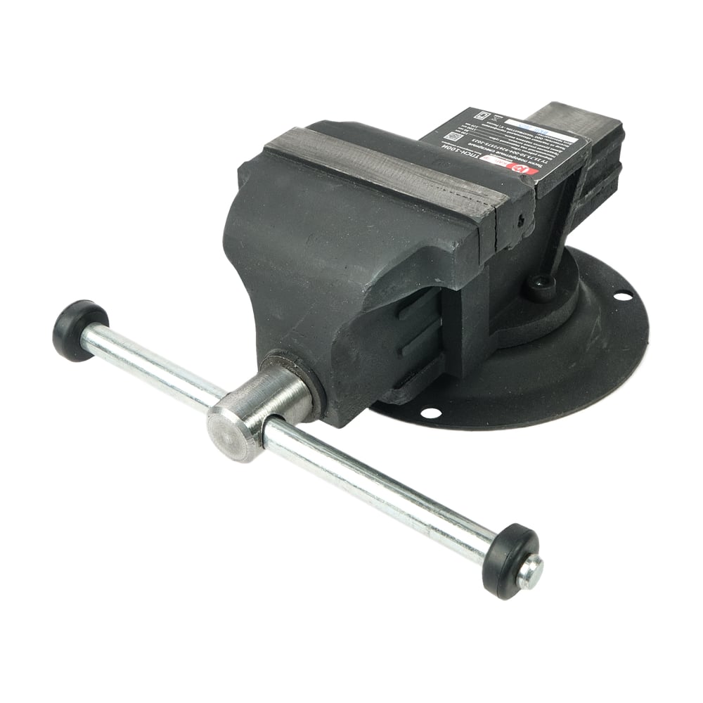 Изображение товара Тиски слесарные поворотные Калибр ТПСН-100И 100 мм с наковальней