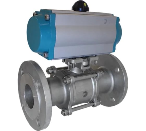 Изображение товара Кран шаровый фланцевый NEWKEY (3PC), DN15 (1/2), AISI304, PN16, с односторонним пневмоприводом AT52S NK-BFp15/4*AT52S