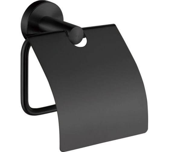 Изображение товара Держатель для туалетной бумаги LEDEME с крышкой, черный L71703B 65930