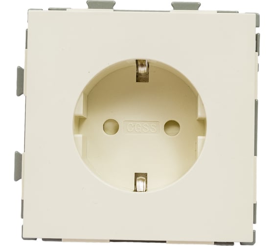 Изображение товара Электрическая розетка с заземлением CGSS 16А бежевая Практика PL-W160A-BGG