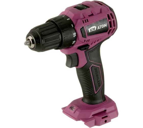 Изображение товара Дрель-шуруповерт аккумуляторная КМ АТОМ 18 В без АКБ и ЗУ СТМ CD-185BL