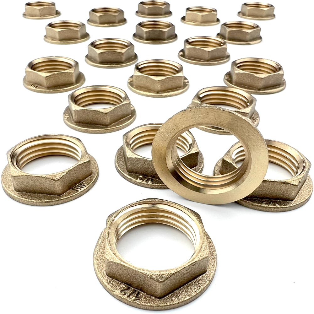 Изображение товара Латунная контргайка Профитт 1/2 ВР, упаковка 20 штук
