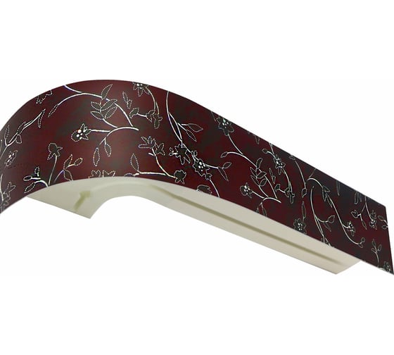 Изображение товара Трехрядный карниз Эскар Классика Романтика бордо в сборе, 1.6 м 352431160