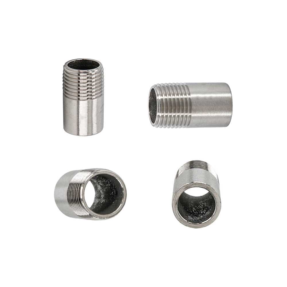 Изображение товара Ниппель NEWKEY приварной нержавеющий DN15 1/2 M без покрытия набор 4 шт