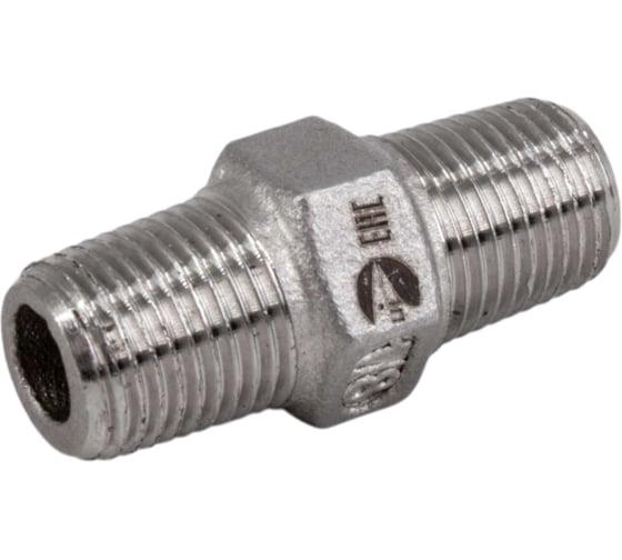 Изображение товара Ниппель NEWKEY резьбовой нержавеющий, AISI304 DN 6 (1/8), (CF8), PN16, набор 4 шт NAB4-NK-NM6/4