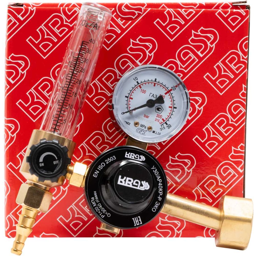 Изображение товара Регулятор расхода газа KRASS У30/АР40КР-Р ЭКО 2-х ступенчатый с ротаметром