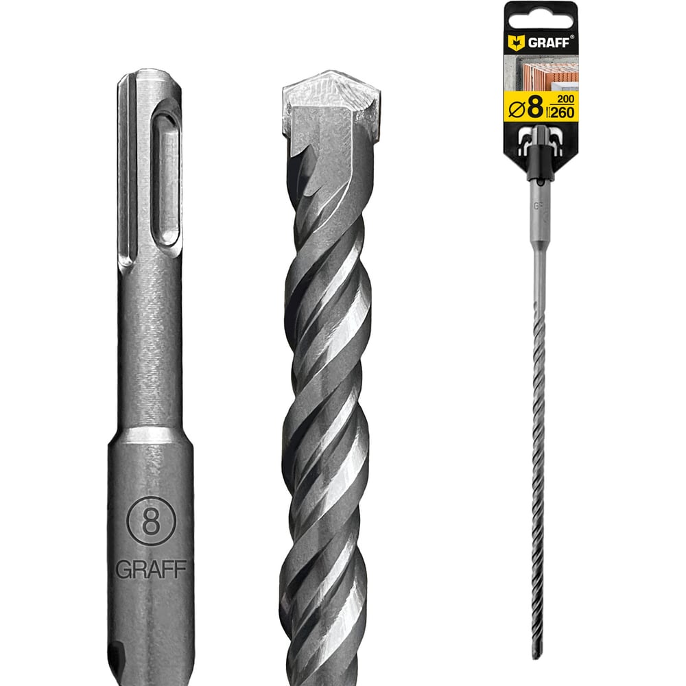 Изображение товара Сверло по бетону GRAFF 8x200 мм SDS-plus 6208260