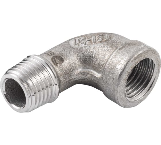 Изображение товара Отвод резьбовой NEWKEY вр/нр нержавеющий, AISI316 DN 8 (1/4), (CF8M), PN16, набор 3 шт NAB3-NK-FEDM8/6