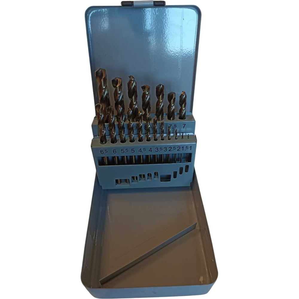 Изображение товара Набор сверл GSR 19 предметов из HSS-E для металла и материалов в металлическом боксе