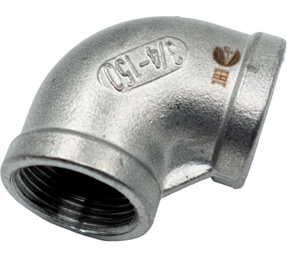 Изображение товара Отвод резьбовой NEWKEY вр/вр нержавеющий, AISI304 DN20 (3/4), (CF8), PN16 набор 2 шт NAB2-NK-FEDD20/4
