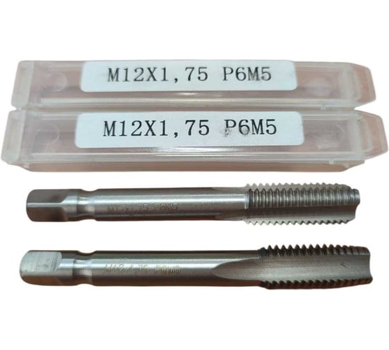 Изображение товара Метчик машинно-ручной ИНКО 12х1.75, 2 шт., левый, Р6М5 00-00007220