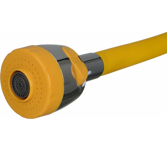 Изображение товара Гибкий излив с лейкой Melodia della vita 2 режима, жёлтый 49 мм 34397