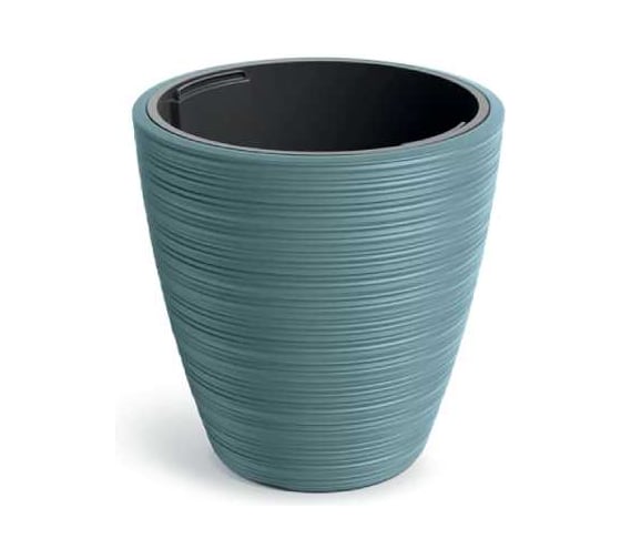 Изображение товара Кашпо Scheurich пластик с вкладышем Vena Round d30см h30см 10/15л синий 073534