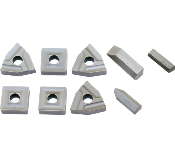 Изображение товара Набор сменных пластин CNIC из 9шт ВК8 для набора резцов 25x25мм 76160