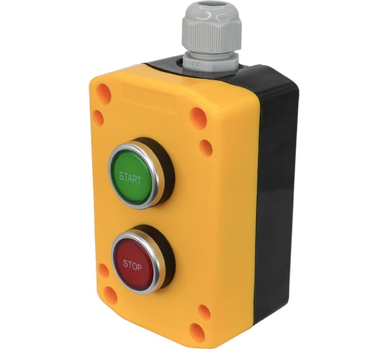 Изображение товара пост управления цилиндр зелёный Start (НО) 1 шт цилиндр красный Stop (НЗ) 1 шт IP65 Электротехник ПКУ22-2151-65У1 ET526984