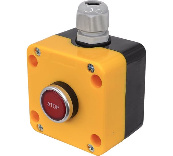 Изображение товара Пост управления ПКУ22-1142-65У1 Электротехник 1 красный цилиндр Stop (НЗ) IP65 ET014860